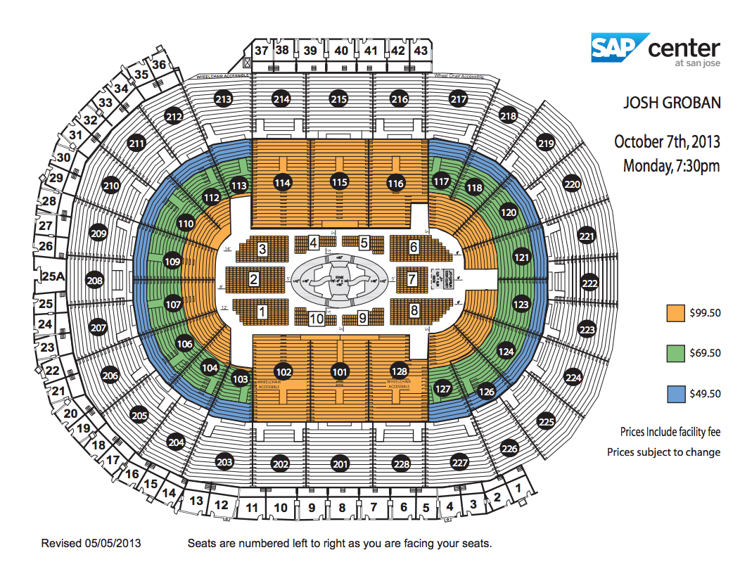 SAP Center at San Jose - San Jose, CA  Tickets, 2023-2024 Event Schedule,  Seating Chart